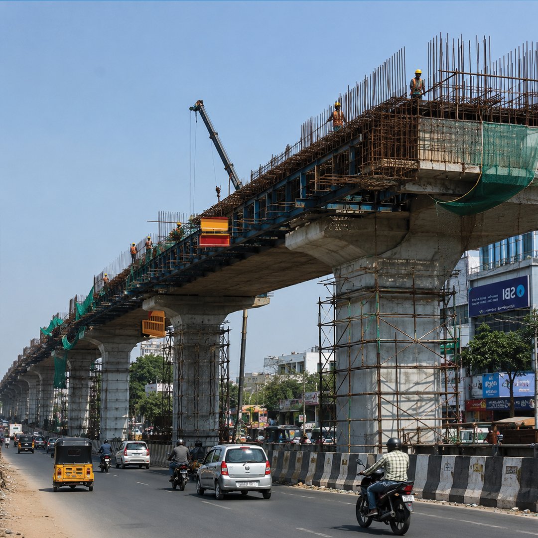 Bridge construction and reinforcement work