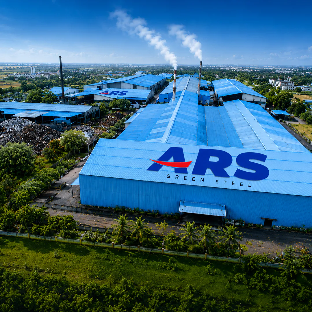 Aerial view of the ARS Green Steel manufacturing facility