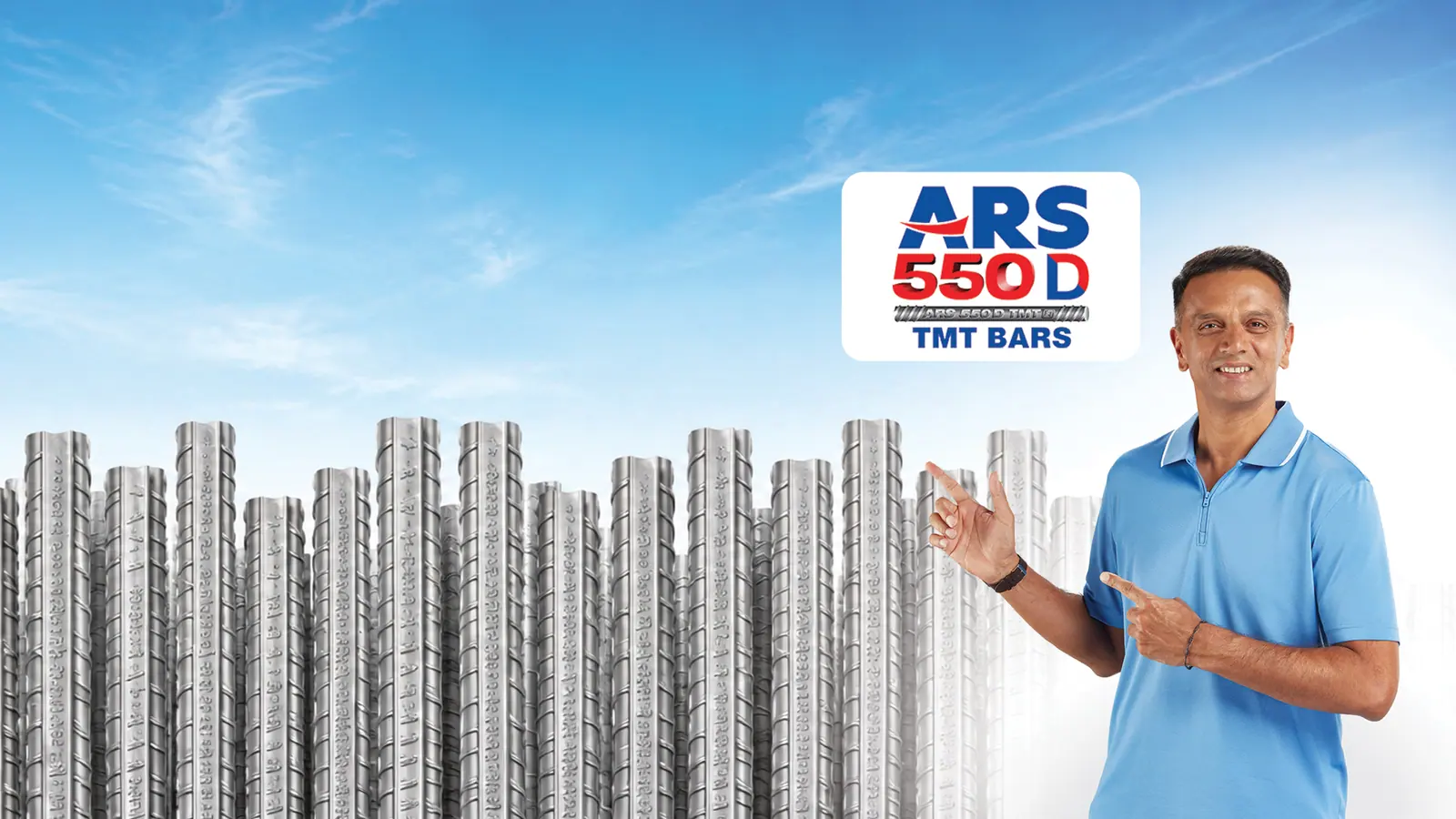 ARS TMT steel bars with campaign spokesperson