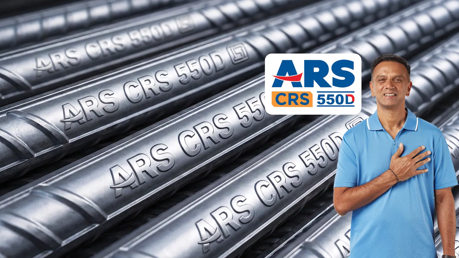 ARS CRS Fe 550D TMT bars with campaign spokesperson