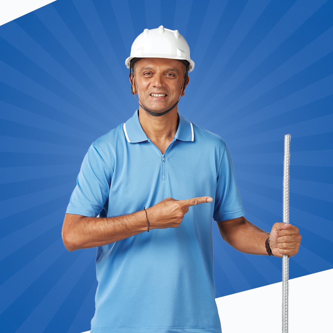 Rahul Dravid representing ARS CRS Fe 550D TMT steel