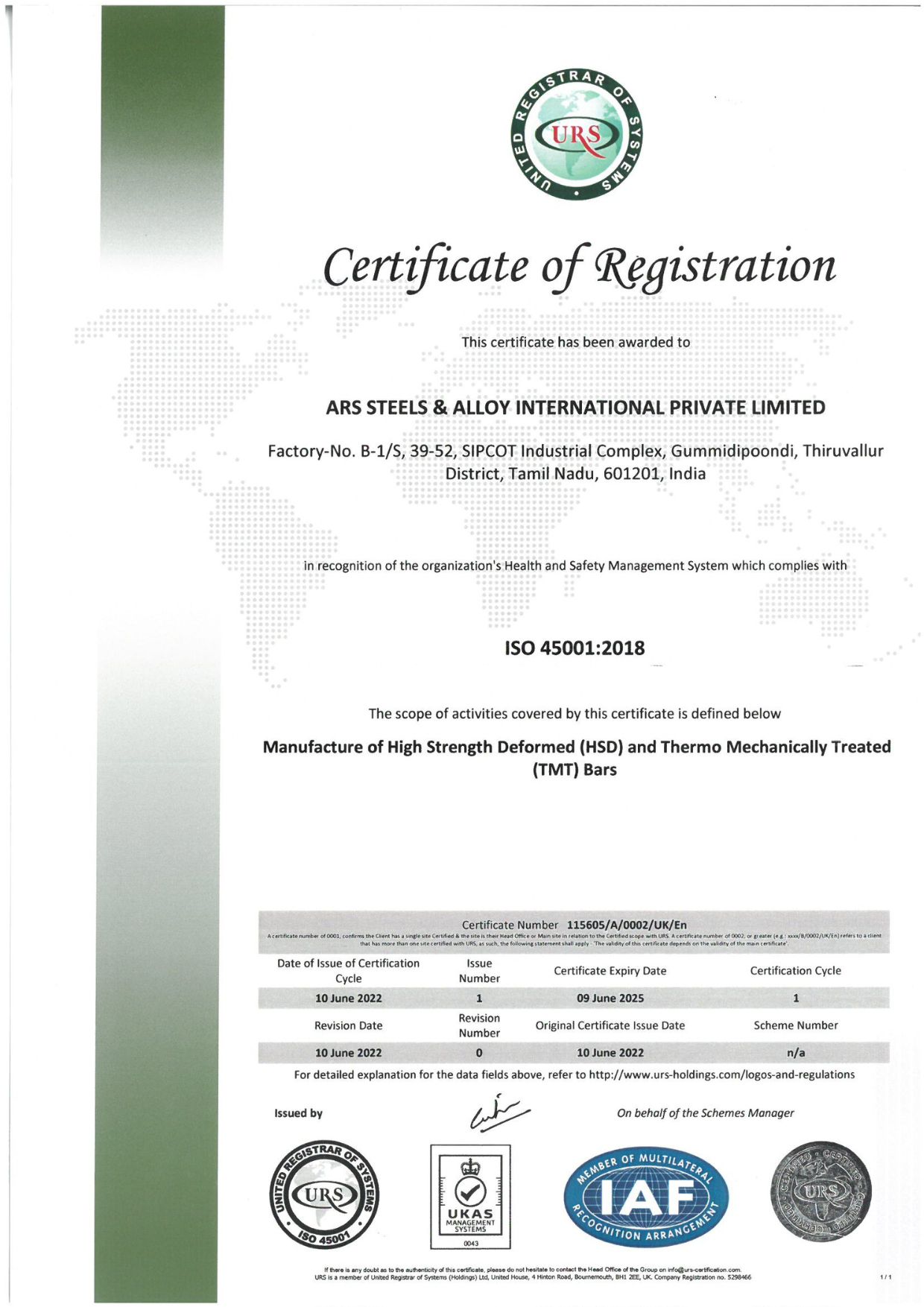 ISO 45001 Certificate